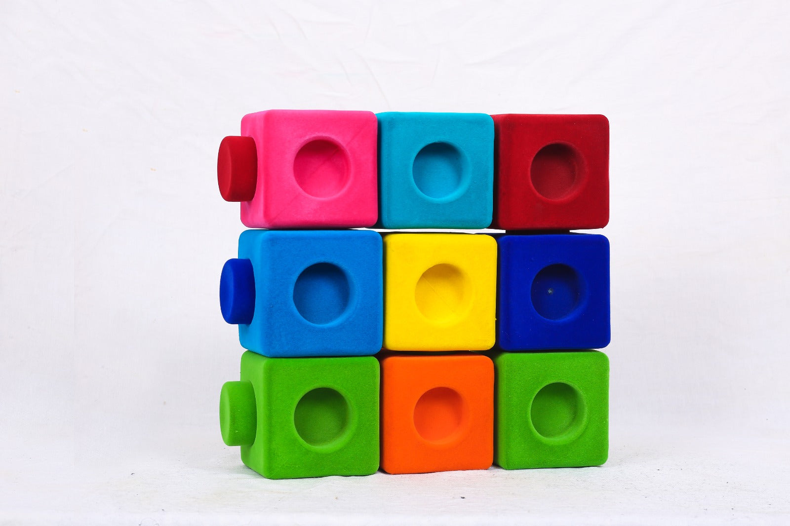 Soft 3D Building Blocks For Babies-  velvet