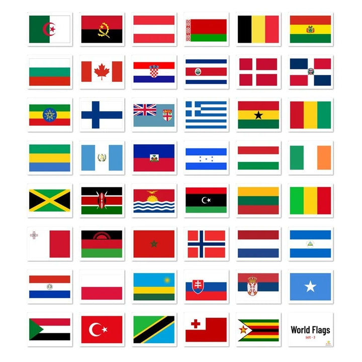World Flags Flash Cards - Set 2