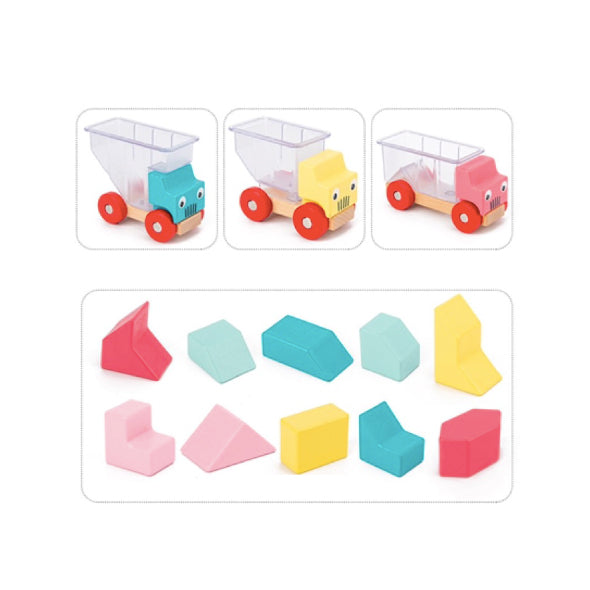 Wooden Assembling Toy Truck Puzzle Building Blocks